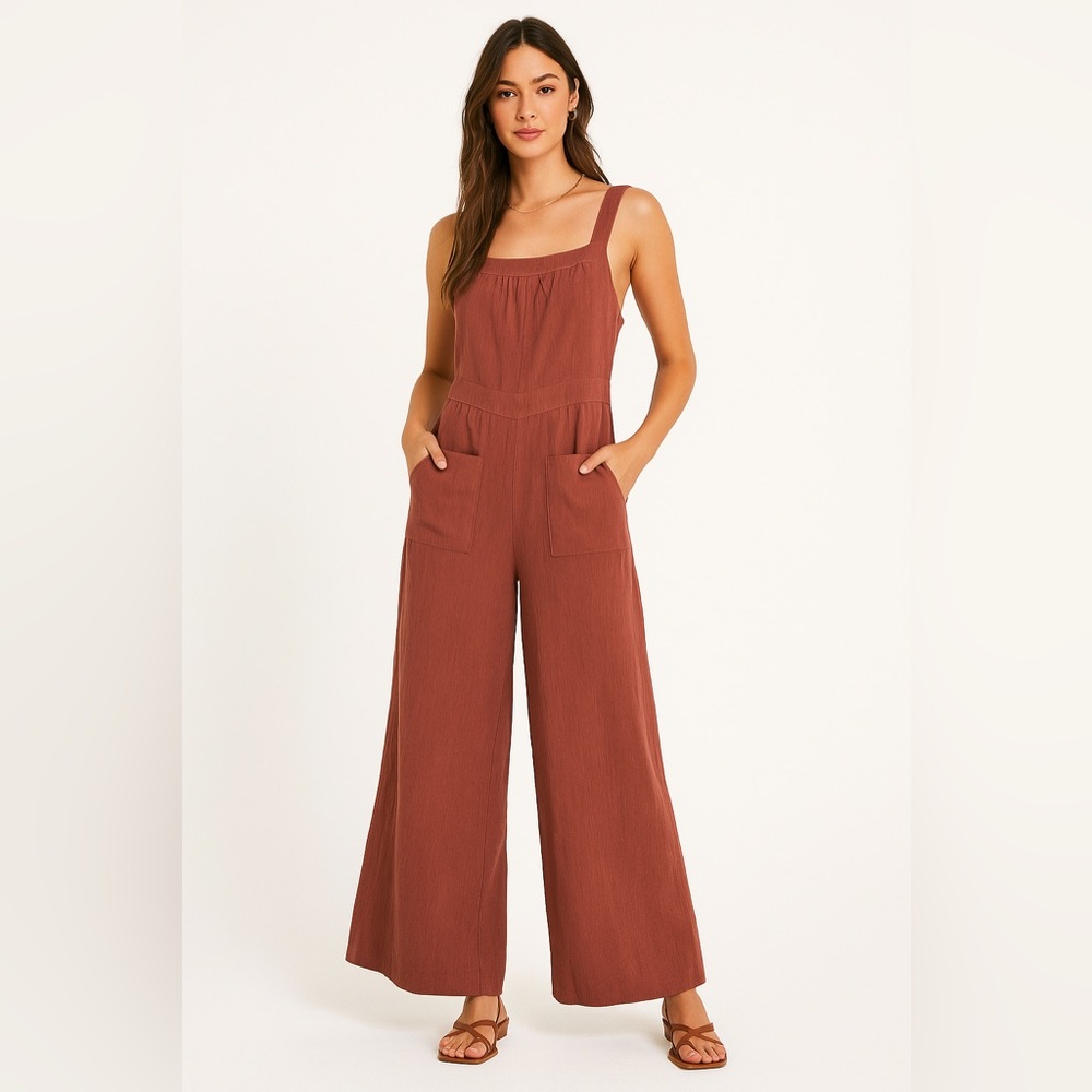 Countryside Textured Jumpsuit with Pockets NWT